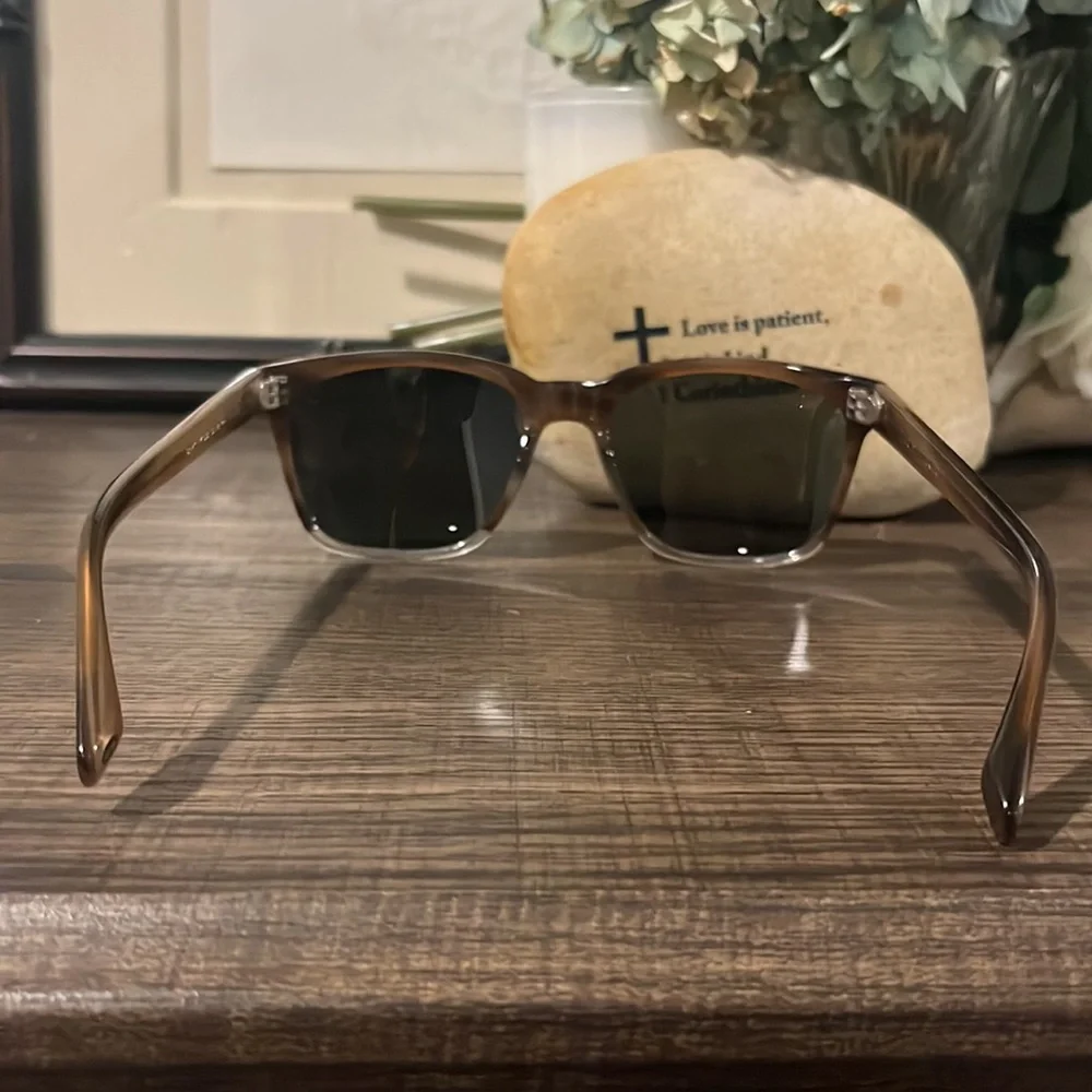 Warby Parker Barkley 938 53-18-142 Antique Shale Fade Brown to Tan EUC